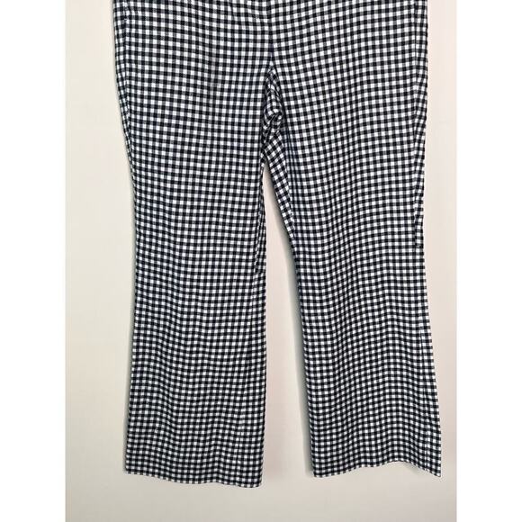 J.Crew Hayden Lined Gingham Kick Out Cropped Linen Pants Women's Size 2 - Picture 5 of 10